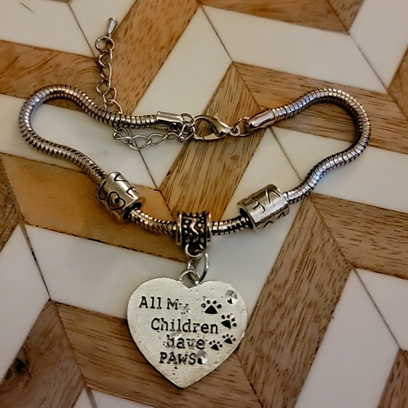 ๐๐๐"All My Children Have Paws" Silver Bracelet - Picture 3 of 7